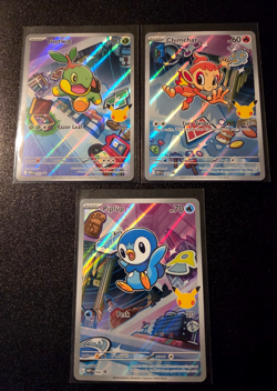 Pokemon First Partner Promo set Turtwig 040, Chimchar 041, Pipeup 042 - Image 1