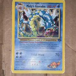 Misty's Gyarados 13/132 Gym Heroes Holo Rare 100HP English 2000 - Image 2