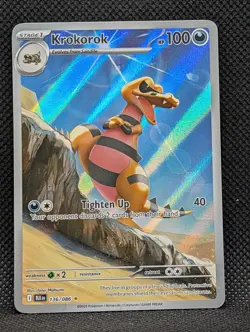 Krokorok 136/086 Pokemon TCG SV: Black Bolt NM - Image 1
