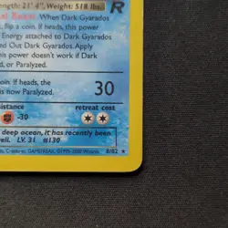 Dark Gyarados 8/82 Holo Team Rocket WOTC Pokemon 2000 - Image 5