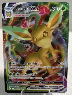 Leafeon VMAX 008/203 SWSH07 Evolving Skies Ultra Rare Full Art Holo Pokemon TCG! - Image 1