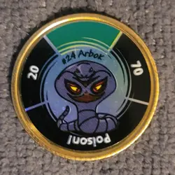 Pokemon 1999 Battling Coin Game Nintendo Hasbro #24 ARBOK - Image 1