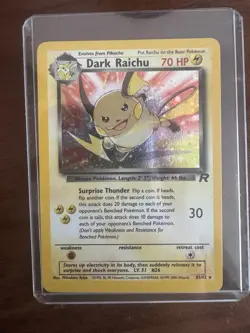 Pokemon Dark Raichu Holo Stage 1 Rocket 83/82 - Excellent Condition - Image 1
