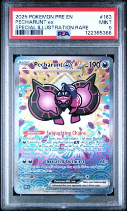 2025 POKEMON PRE EN-PRISMATIC EVOLUTIONS #163 PECHARUNT EX PSA 9 - Image 1