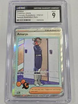 2025 POKEMON PRE EN-PRISMATIC EVOLUTIONS SPECIAL ILLUSTRATION RARE AMARYS CGC 9 - Image 1