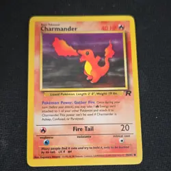 Pokemon TCG Charmander 50/82 Team Rocket Common Regular English 40 HP 1999 - Image 1