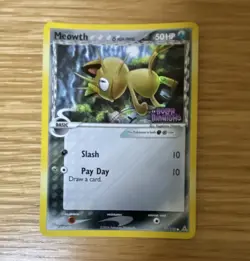 Pokemon Meowth 71/110 Holon Phantoms 2006 50 HP Common Reverse Holo English - Image 1