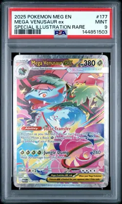 2025 Pokemon Mega Evolution Venusaur ex Special Illustration Rare #177/132 PSA 9 - Image 1