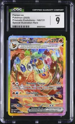 CGC 9 Flareon EX 146/131 Pokemon Prismatic Evolutions 2025 English - Image 1