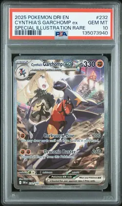 Pokemon 2025 Cynthia's Garchomp ex 232 SIR Destined Rivals GEM MINT PSA 10 - Image 1
