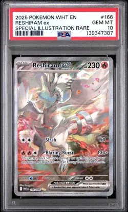 Pokemon Reshiram 166/086 Sv: White Flare Holo Special Illustration Rare PSA 10 - Image 1