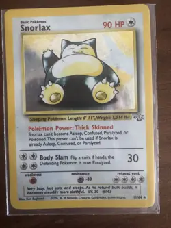 Pokemon Snorlax Holo Jungle 11/64 - Excellent Condition - Image 1