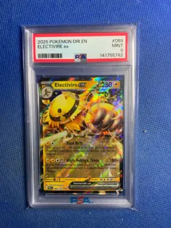 2025 POKEMON DRI EN-DESTINED RIVALS #069 ELECTIVIRE EX PSA 9 - Image 1