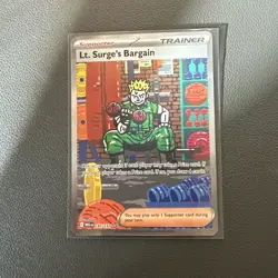 Lt. Surge’s Bargain 185/132 Special Illustration Rare Mega Evolutions Pokemon - Image 1