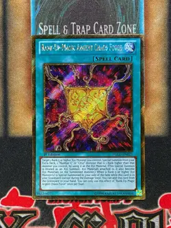 Yugioh Rank-Up-Magic Argent Chaos Force PGLD-EN027 Gold Secret Rare 1st Ed LP - Image 1