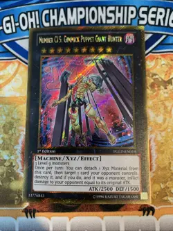 Yugioh Number C15: Gimmick Puppet Giant Hunter PGLD-EN019 1st Edition NM - Image 1