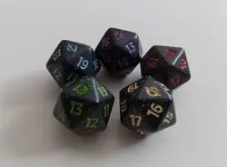 MTG , Edge Of Eternities, Spindown D20 dice each one (5 dice in total) - Image 1
