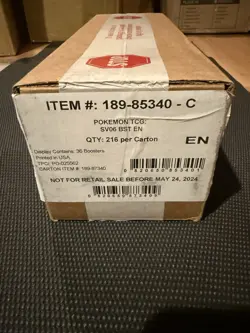 6x SV Twilight Masquerade SEALED Booster Boxes (CASE of AUTHENTIC Pokemon Cards) - Image 1
