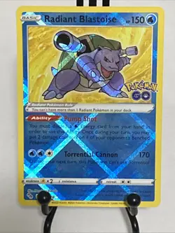 Pokemon GO #018/078 Radiant Blastoise NM Sword & Shield - Image 1