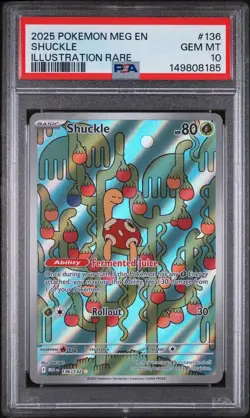 Shuckle PSA 10 2025 Pokemon Mega Evolution #136 - Image 1