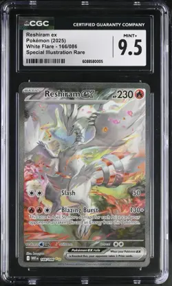RESHIRAM EX White Flare Special Illustration Rare #166 CGC 9.5 Pokemon - Image 1