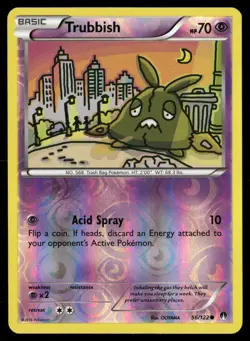 Trubbish 56/122 Common BREAKpoint Pokemon Reverse Holo Lightly Played - Image 1
