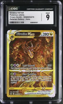 GIRATINA VSTAR Crown Zenith Holo Trainer Gallery #GG69 CGC 9 Pokemon - Image 1