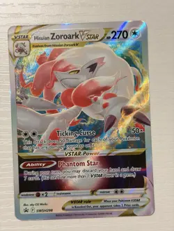Pokemon TCG Hisuian Zoroark VSTAR SWSH298 Sword & Shield Promo Full Art Holo - Image 1