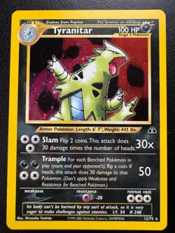 Tyranitar Pokemon Neo Discovery Holo 12/75 MP - Image 1