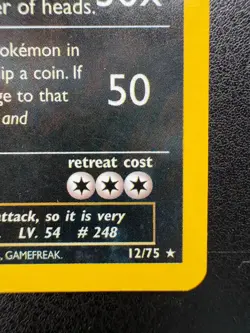 Tyranitar Pokemon Neo Discovery Holo 12/75 MP - Image 3