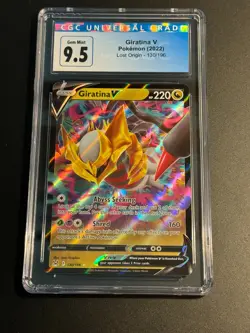 Pokemon Lost Origin Ultra Rare Giratina V 130/196 CGC 10 (9.5) Gem Mint - Image 1