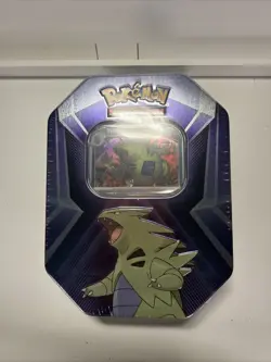 Pokemon Tcg FACTORY Sealed Tyranitar Triple Whammy Tin (3) Packs Inside - Image 1