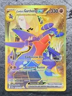 Pokemon Destined Rivals - Cynthia’s Garchomp EX 241/182 SV10 Gold Hyper Rare - Image 1