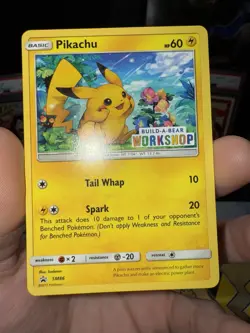 Pokemon TCG Pikachu SM86 SM Black Star Promo Build-A-Bear English 2017 - Image 1