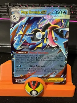 Mega Greninja ex Pokemon Chaos Rising 022/083 English NM In Hand - Image 1