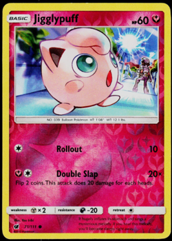 Pokemon - Jigglypuff - 71/111 - Reverse Holo - Crimson Invasion - NM/M - Image 1