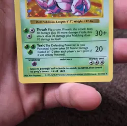 Wizards of the Coast Pokemon TCG Nidoking11/102 Base Set Shadowless Holo Rare LP - Image 2