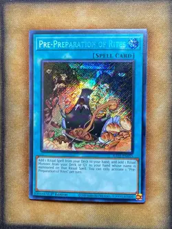 Yugioh Pre-Preparation of Rites RA01-EN055 Secret Rare 1st Ed NM - Image 1