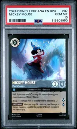 2024 DISNEY LORCANA EN D23 - D23 EXPO PROMO #07 MICKEY MOUSE PSA 10 - Image 1