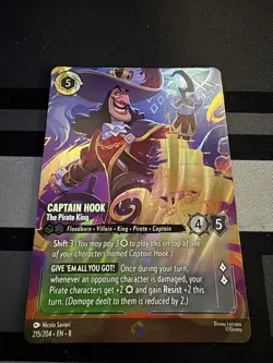 Disney Lorcana enchanted - Captain Hook ENCHANTED 215/204 - Image 1