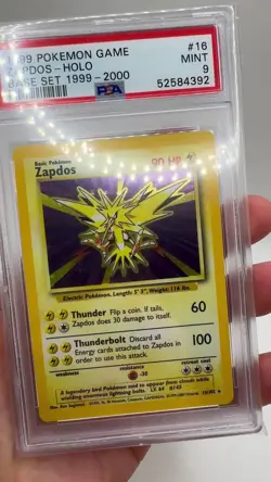 Pokemon Card Zapdos Holo Base Set - 4th UK Print 1999-2000 - PSA 9 POP 29 - Image 2