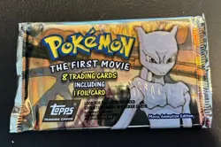 POKEMON THE FIRST MOVIE - 8 TOPPS TRADING CARDS - NEW/SEALED/FOIL- BLACK LABEL! - Image 1