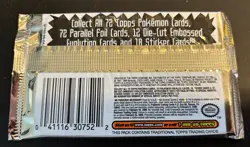 POKEMON THE FIRST MOVIE - 8 TOPPS TRADING CARDS - NEW/SEALED/FOIL- BLACK LABEL! - Image 2