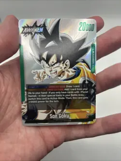SB02-033 L Son Goku Full Art Leader Card Dragonball Fusion World Manga Booster 2 - Image 3