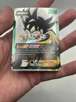 SB02-033 L Son Goku Full Art Leader Card Dragonball Fusion World Manga Booster 2 - Image 4