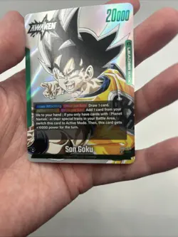 SB02-033 L Son Goku Full Art Leader Card Dragonball Fusion World Manga Booster 2 - Image 5