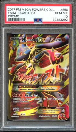 M Lucario EX 55a/111 Mega Powers Coll. FA PSA 10 Gem Mint Pokemon Card - Image 1
