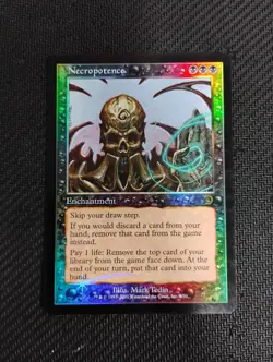 MTG FOIL Necropotence Deckmasters Garfield vs Finkel Magic the Gathering LP - Image 1