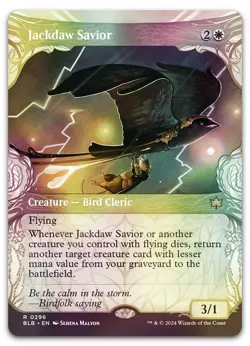 Jackdaw Savior (Showcase) #296 (Foil) (NM) Bloomburrow BLB Magic MTG - Image 1