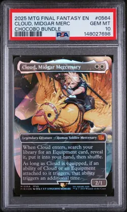 2025 MTG Final Fantasy Cloud, Midgar Mercenary Chocobo Foil #0564 PSA 10 - Image 1